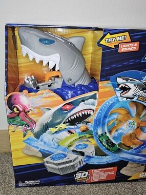 Shark Attack Playset for Kids - Gray and Blue